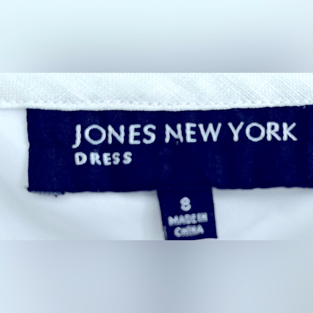 JONES NEW YORK Elegant White Linen Dress - Picture 4 of 5